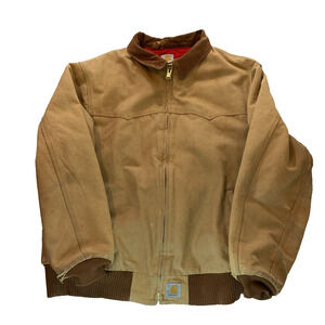Vintage Carhartt J13 BRN Work Jacket 3XL Tall Red Duck Qulilted Lining